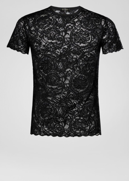 Tricouri Versace Versace Barocco Lace Barbati | HTKDVUY-87